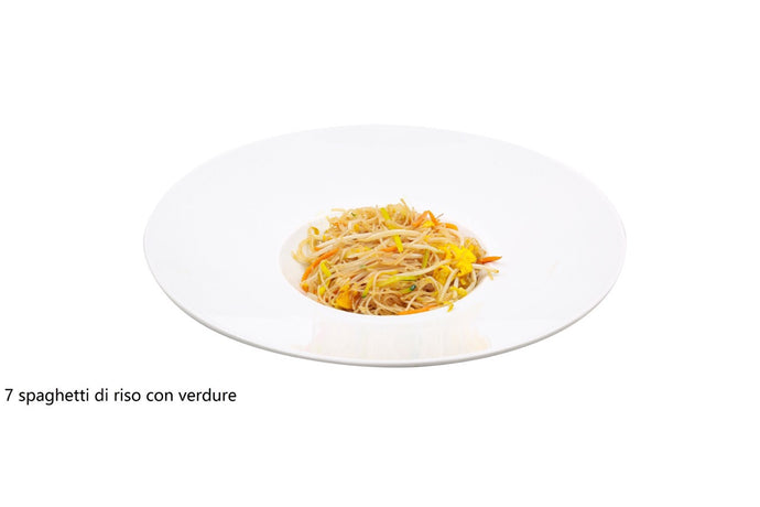 Spaghetti di riso con verdure