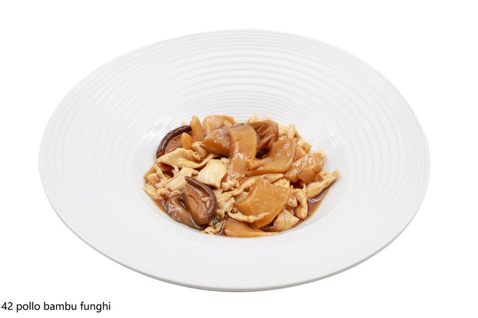 Pollo con Bambu e Funghi